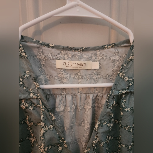 Christy Dawn Simple Dawn Dress in Sage Trellis - S - Picture 4 of 7